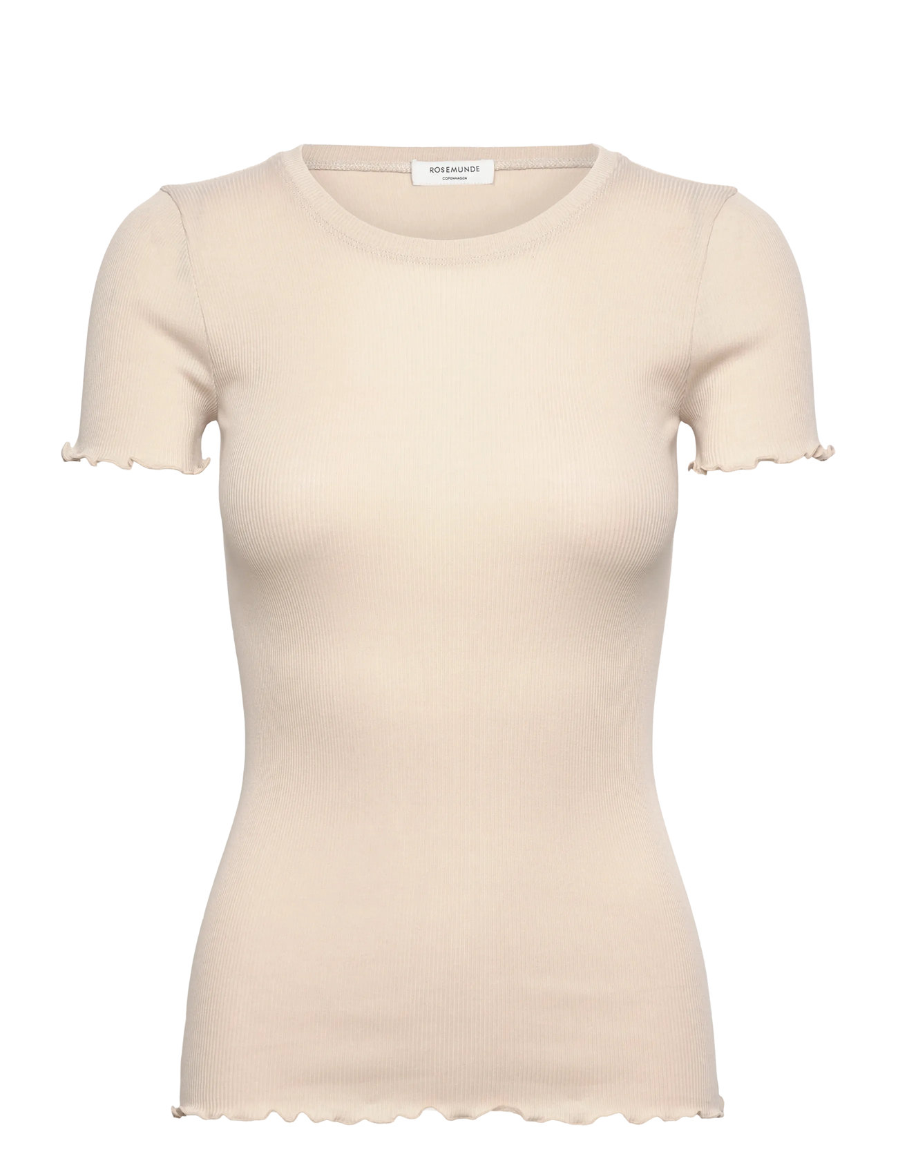 Rosemunde Organic Cotton T-Shirt, XL, Beige, T-Shirts & Toppe > Kortærmede, Dame