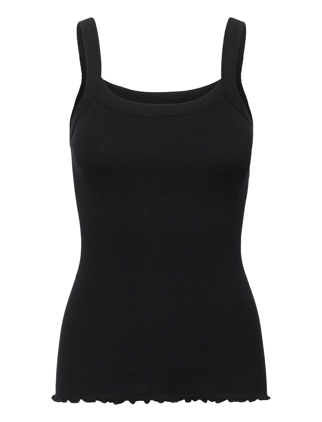 Organic Cotton Strap Top Black Rosemunde