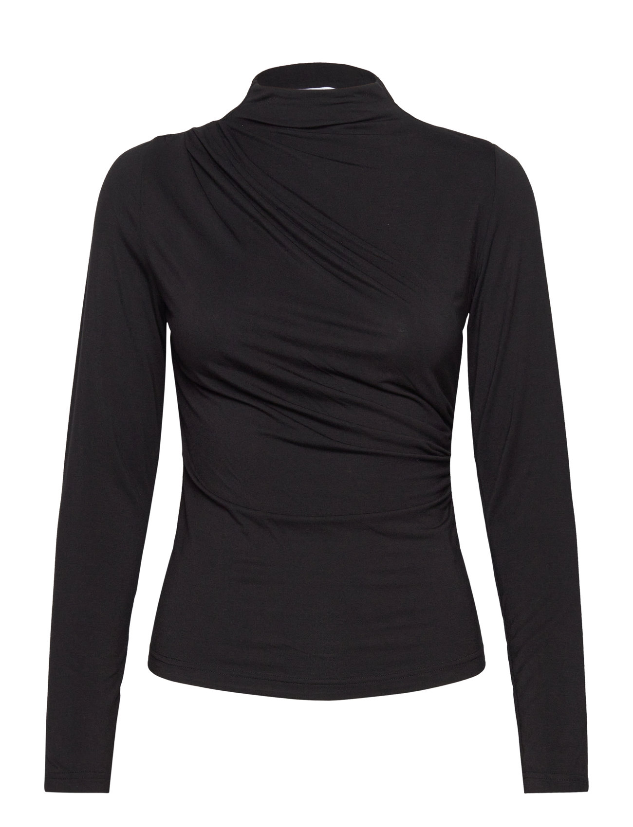 Long Sleeve Turtle Neck T-Shirt Black Rosemunde