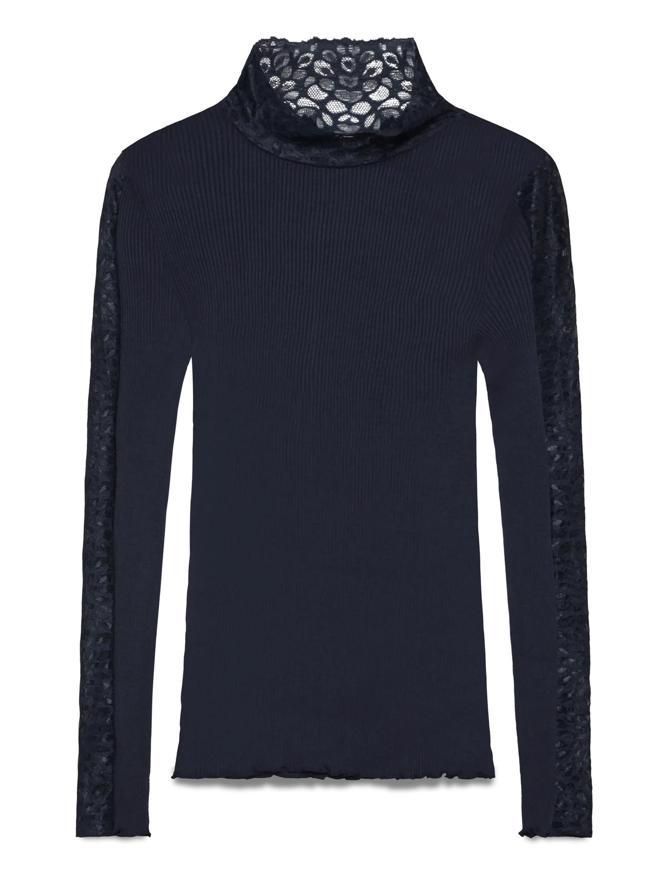 ROSEMUNDE Rwbeatha Silk Ls Strickjacke T-Shirt Navy - S - Damen