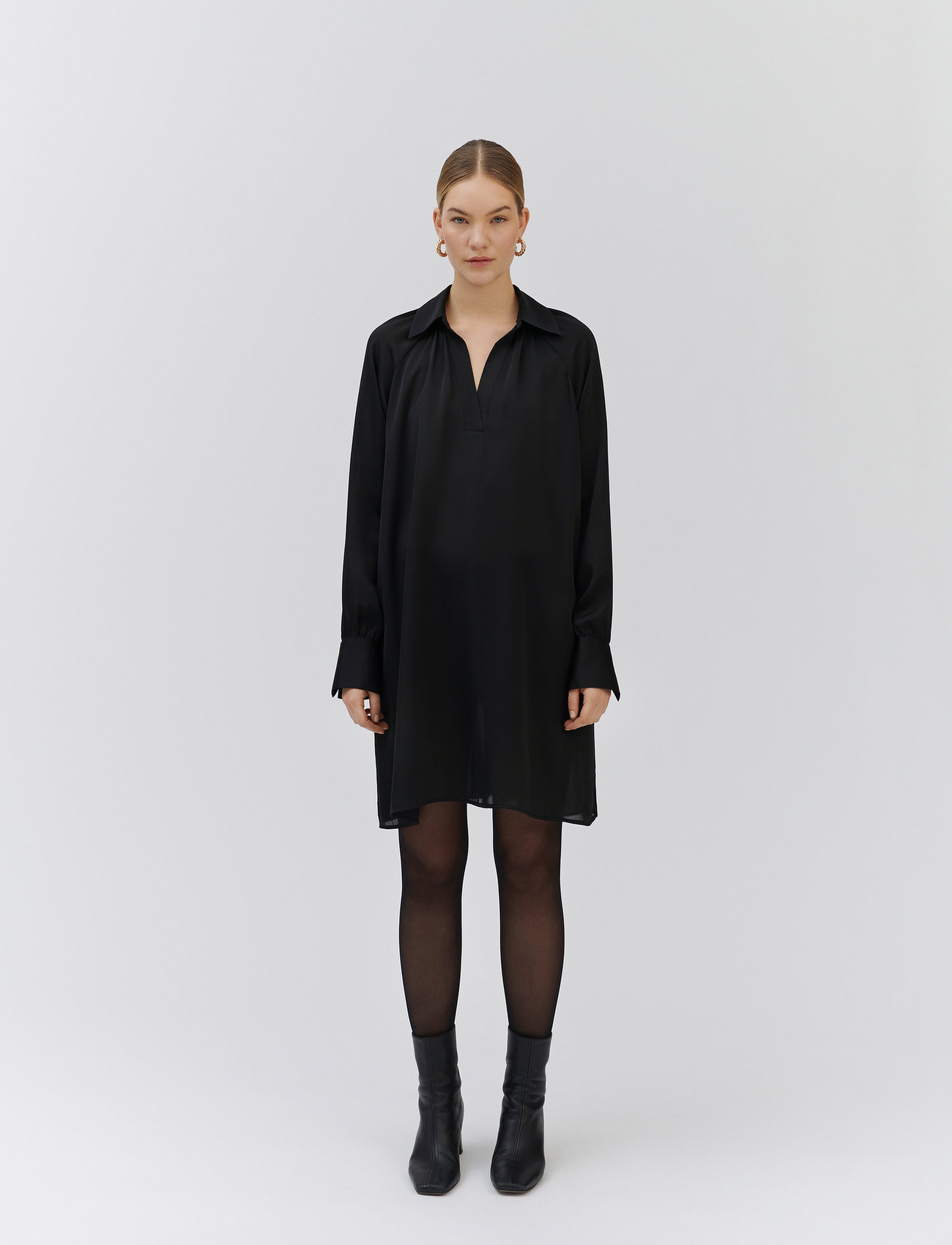 Rosemunde Oversized Dress, 34, Black, Kjoler > Knælange Og Midi, Dame
