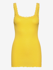 Silk top w/ lace - SUNSHINE YELLOW