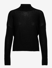 Merino pullover ls - BLACK