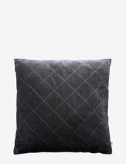 Rosemunde - Velvet quilt cushion - dark shadow - 0