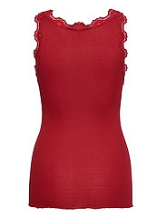 Rosemunde Silk Top Regular W/vintage Lace (Cranberry), 209.30 kr Stort udvalg af designer mærker | Booztlet.com
