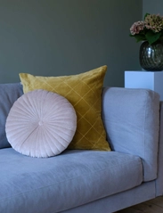 Rosemunde - Velvet quilt cushion - cushions - golden moss - 1