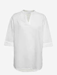 Organic linen/cotton tunic 3/4 s - tunikor - new white