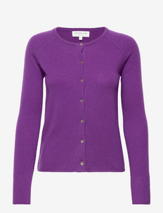 Wool & cashmere cardigan - gebreide vesten - petunia purple
