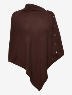Wool & cashmere poncho - ponchos & capes - coffee bean