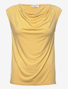 Viscose t-shirt - mouwloze tops - mellow yellow
