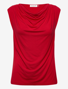 Viscose t-shirt - mouwloze tops - rose red