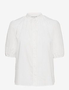 Organic cotton shirt ss - kortærmede bluser - new white