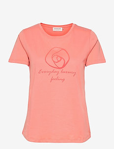 Organic t-shirt ss - t-krekli - peach fade logo placement print