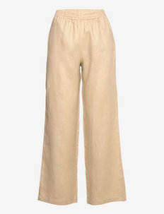 Trousers - wide leg trousers - natural sand