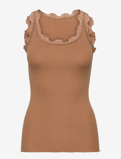 Silk top with lace