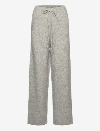 Trousers - bukser med lige ben - light grey melange