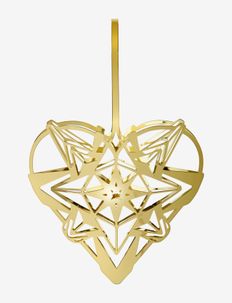 Heart Pendant - ziemassvētku konfekšu rotājumi - gold plated