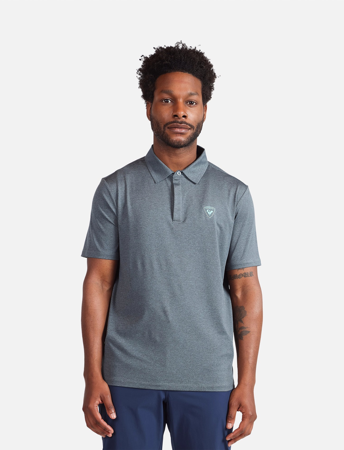 ROSSIGNOL Cloudrest Polo, L, Grey, Sport Polos > Sport Short-sleeved Polos, Herre