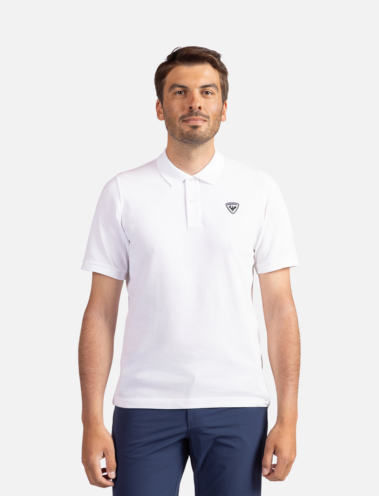 ROSSIGNOL Traye Polo, S, White, Sport Polos > Sport Short-sleeved Polos, Herre