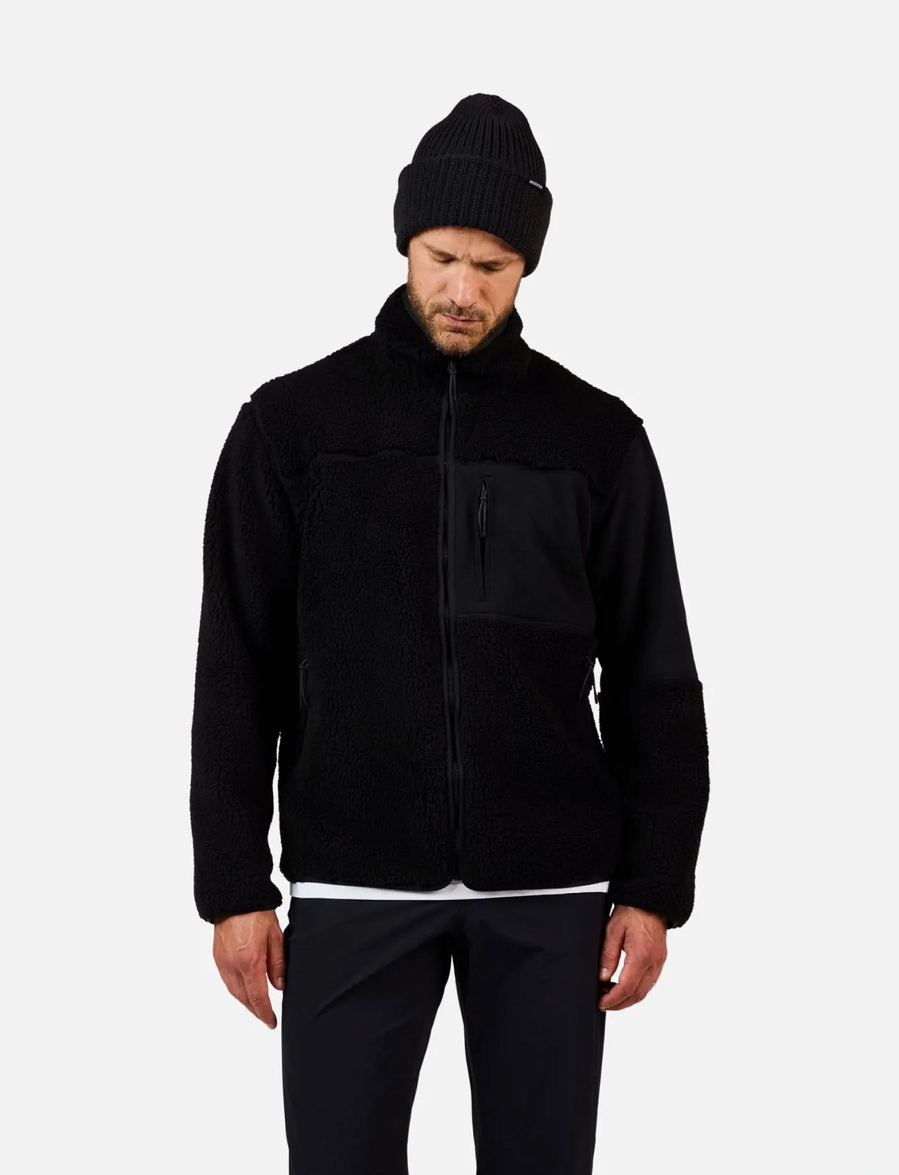 ROSSIGNOL Alltrack Fz Sherpa Jkt, S, Black, Sport Fleeces & Midlayers > Sport Fleeces, Herre