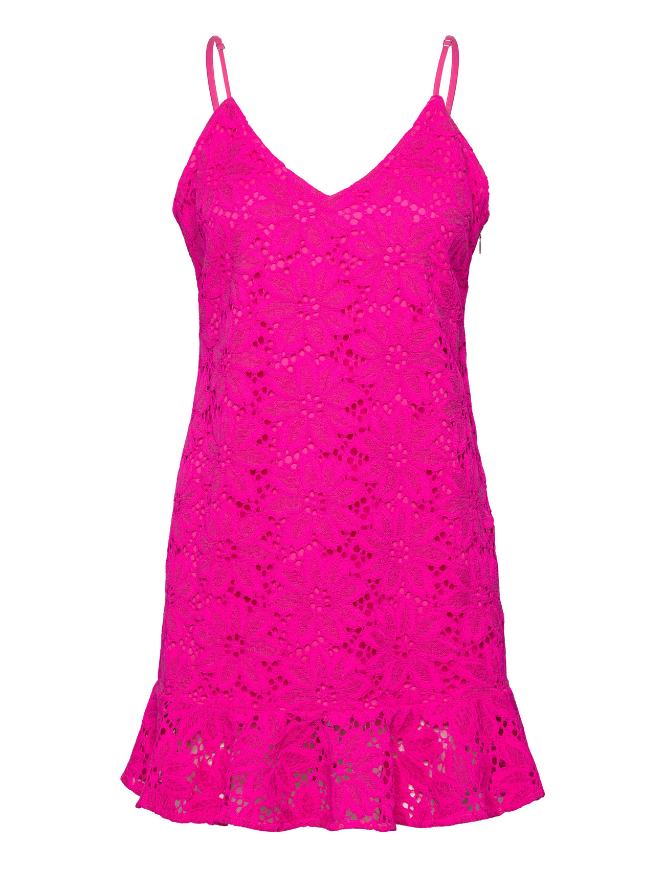 Lace Flounce Slip Dress Kort Kjole Pink ROTATE Birger Christensen