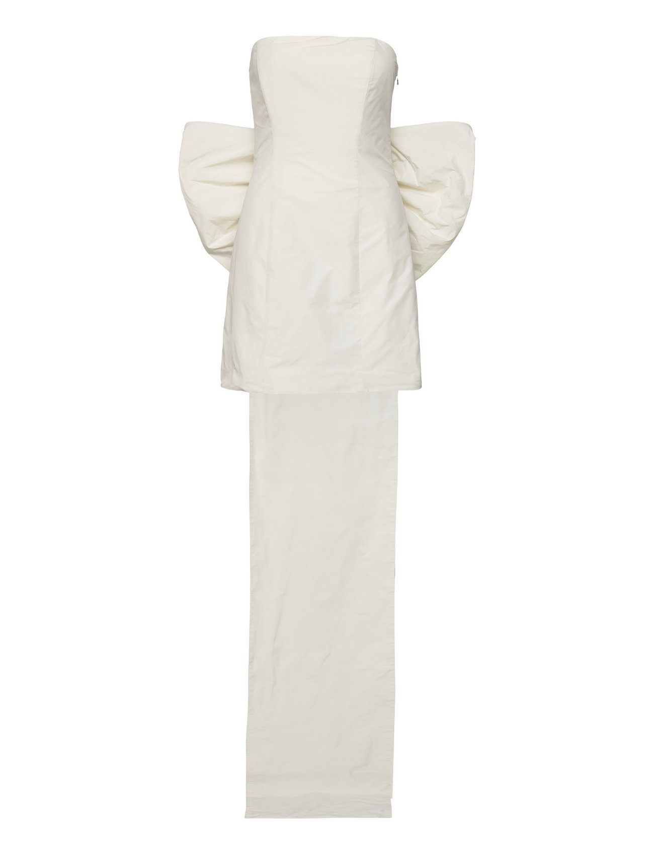 Plisse Taft Mini Dress Kort Kjole Cream ROTATE Birger Christensen