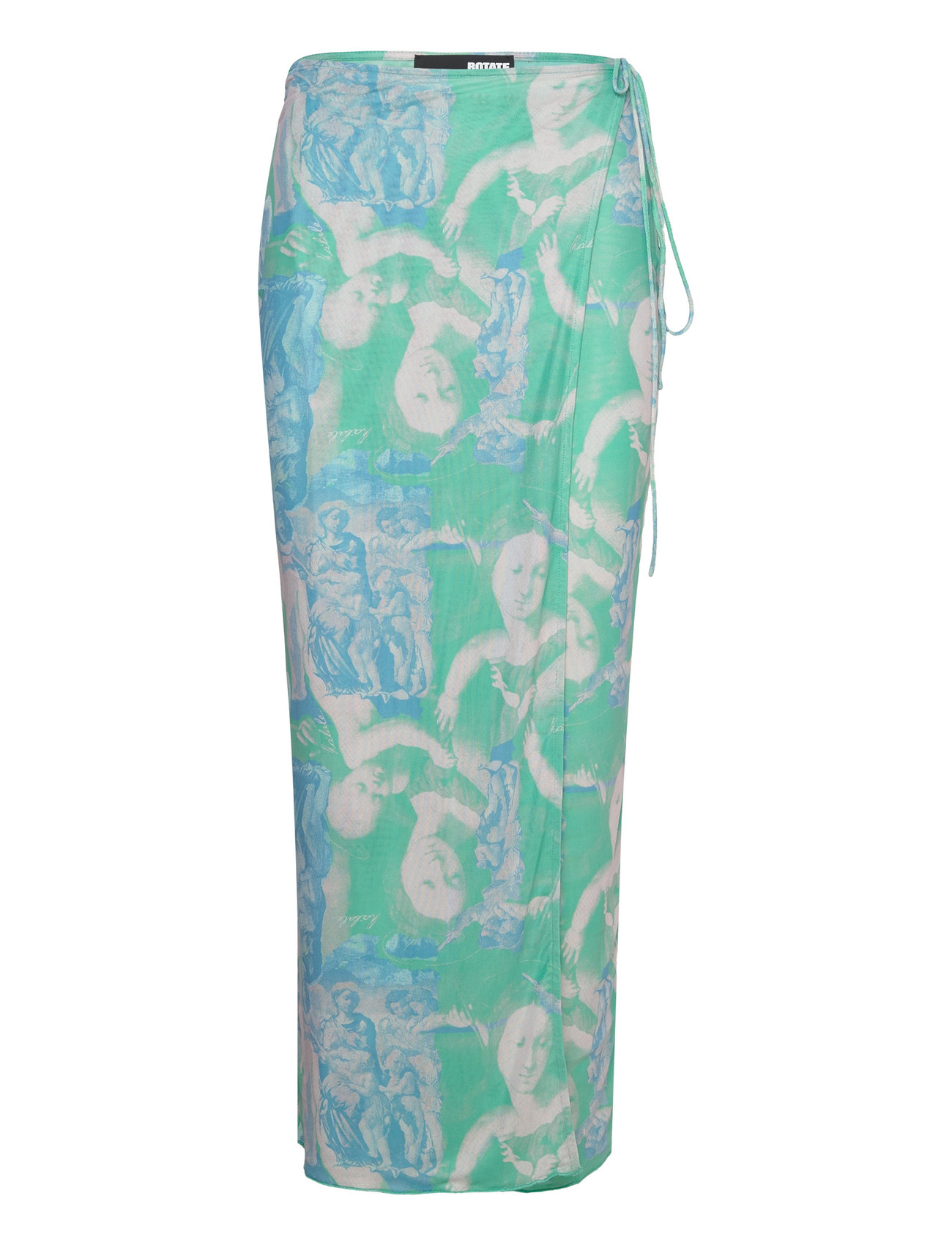 Printed Midi Wrap Skirt Skirts Wrap Skirts Blue ROTATE Birger Christensen