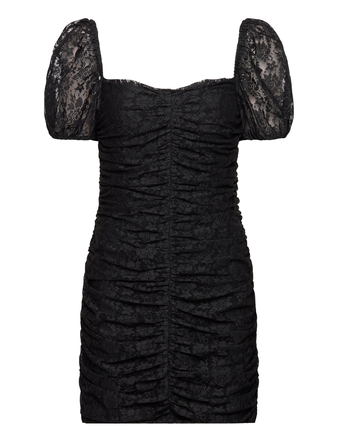 Lace Puff Sleeve Dress Kort Kjole Black ROTATE Birger Christensen