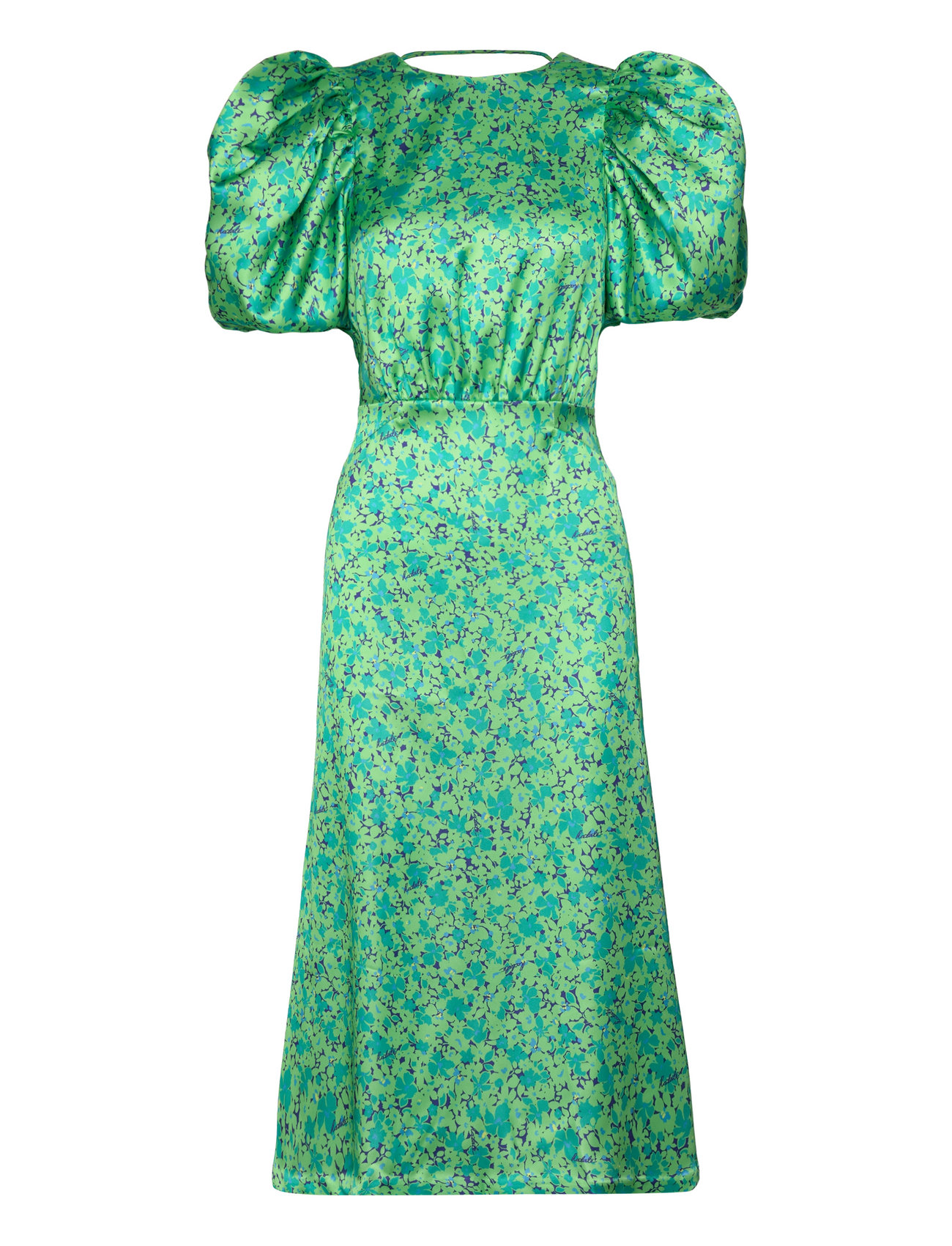 Midi Puff Sleeve Dress Dresses Evening Dresses Green ROTATE Birger Christensen