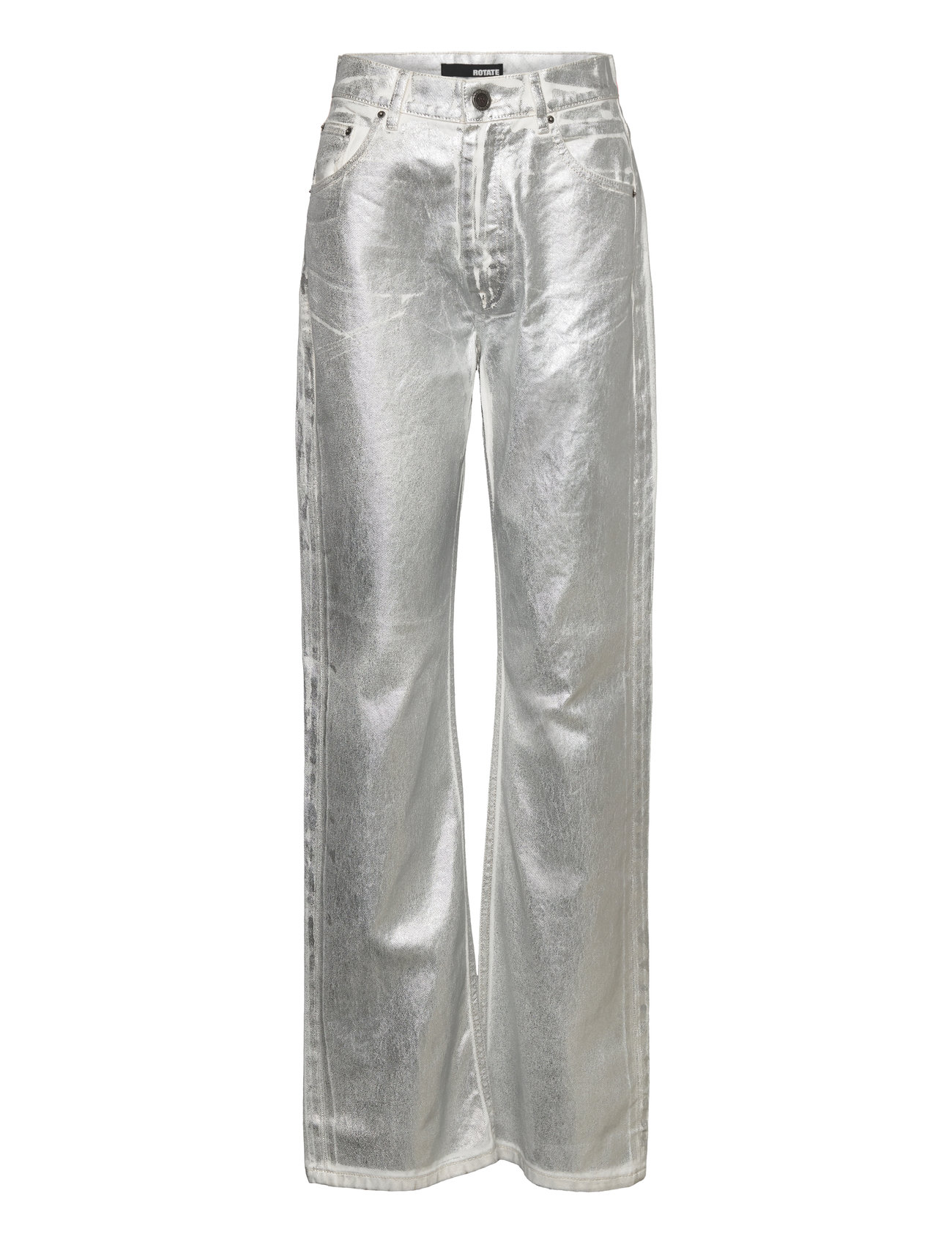 Coated Denim Pants Designers Jeans Straight-regular Silver ROTATE Birger Christensen