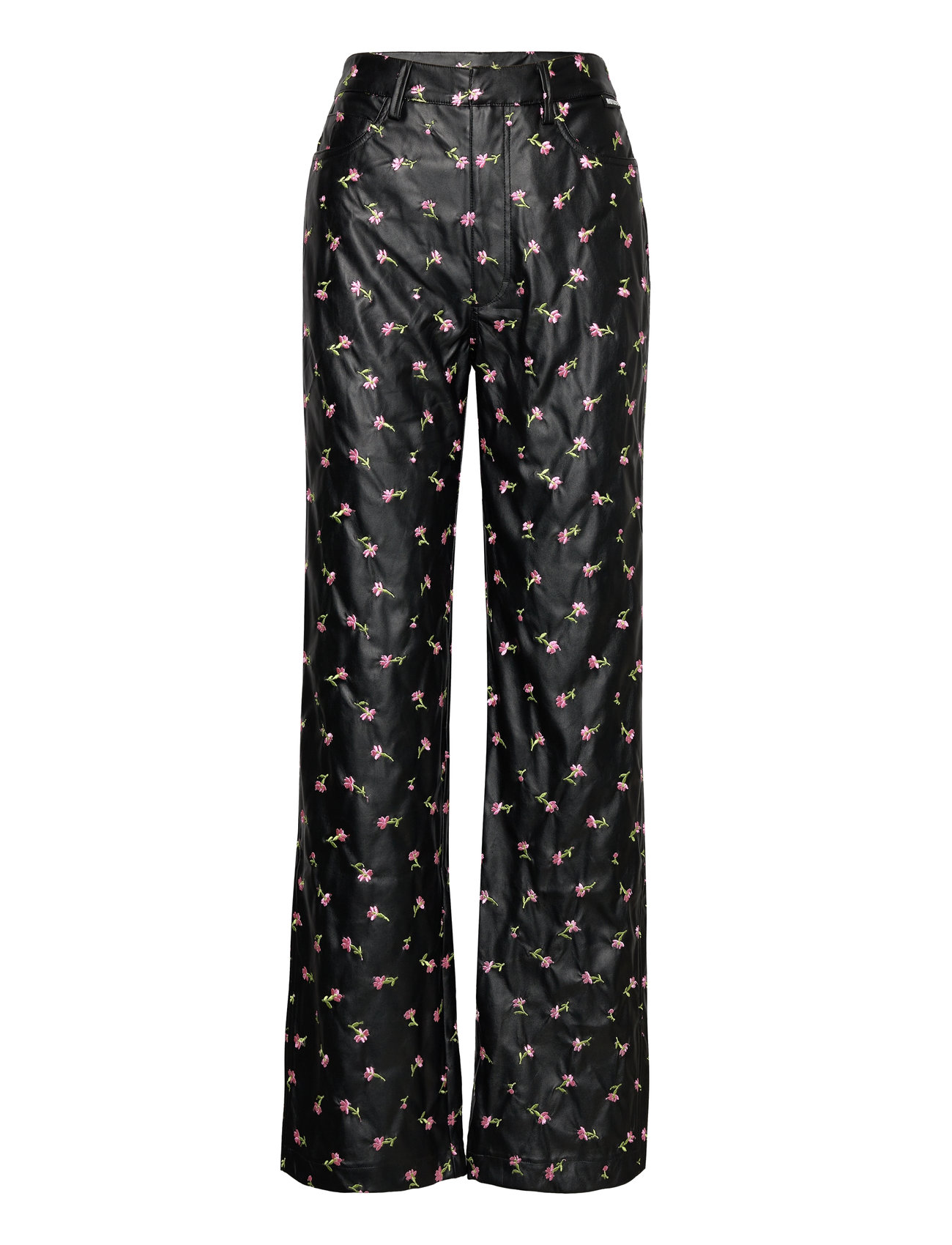 ROTATE Birger Christensen Printed Straight Pants Svart