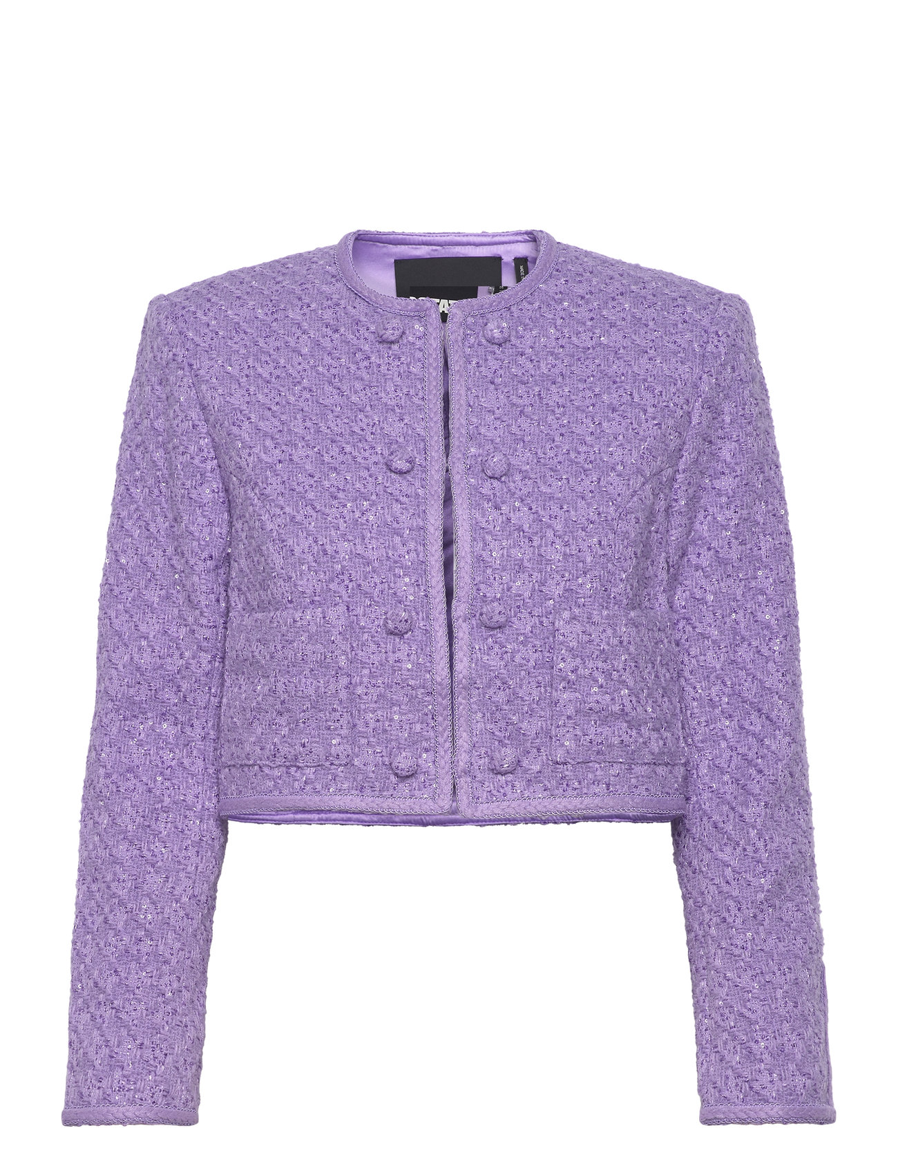 ROTATE Birger Christensen Boucle Crop Jacket Lila