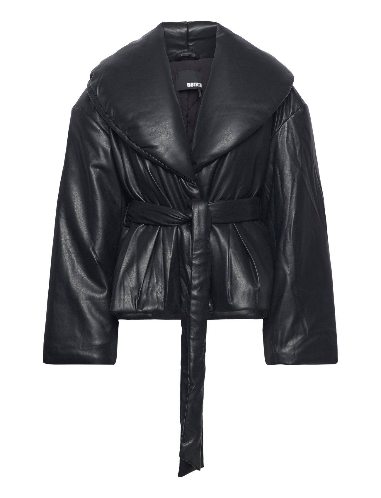 ROTATE Birger Christensen Belted Puffer Jacket Svart