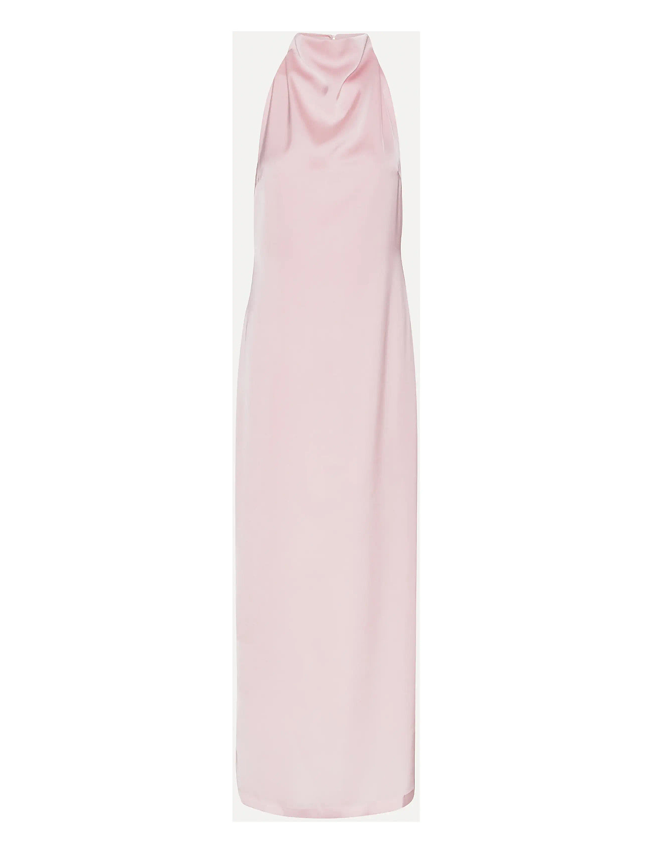 ROTATE Birger Christensen Satin Halterneck Dress Rosa