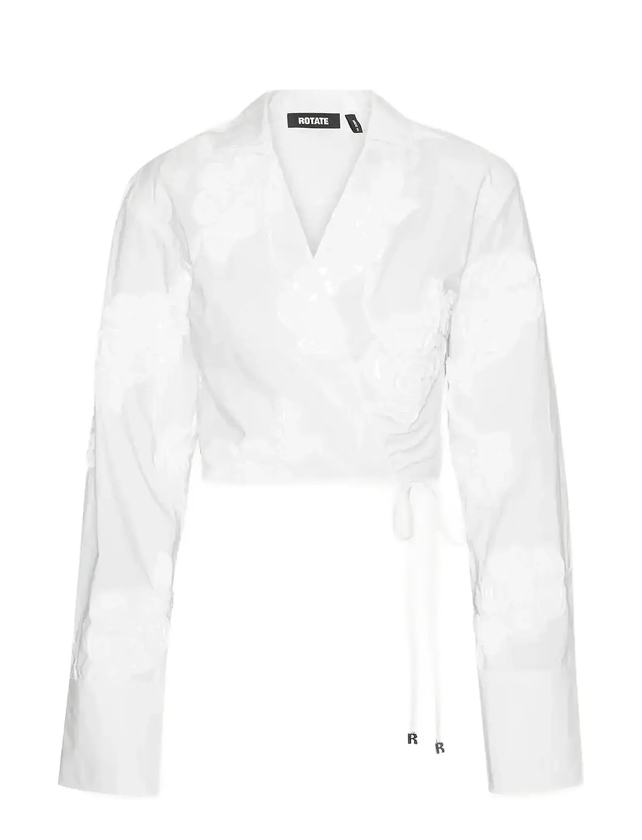 ROTATE BIRGER CHRISTENSEN Wrap Baumwolle Shirt Weiß - 34 - Damen