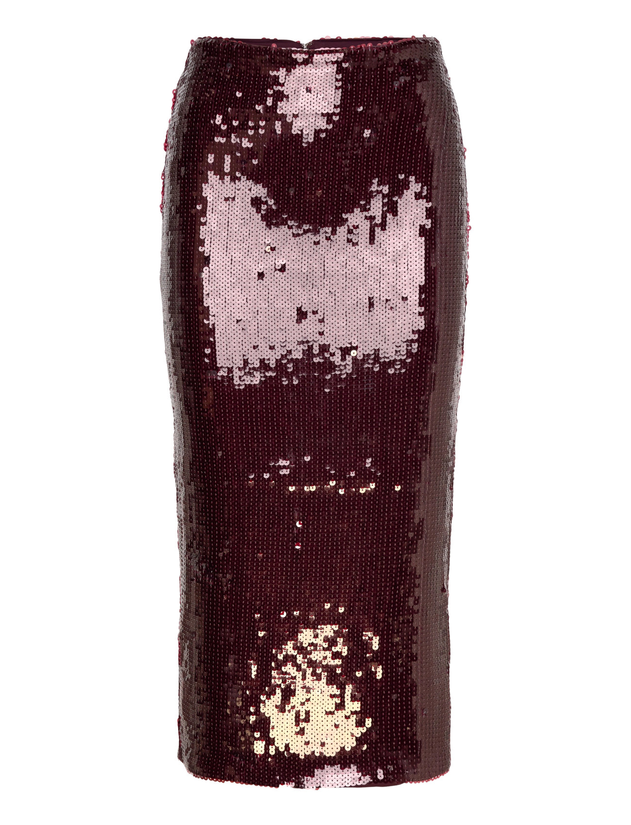 ROTATE Birger Christensen Sequins Pencil Skirt, 34, Burgundy, Nederdele > Knælange Og Midi Nederdele, Dame
