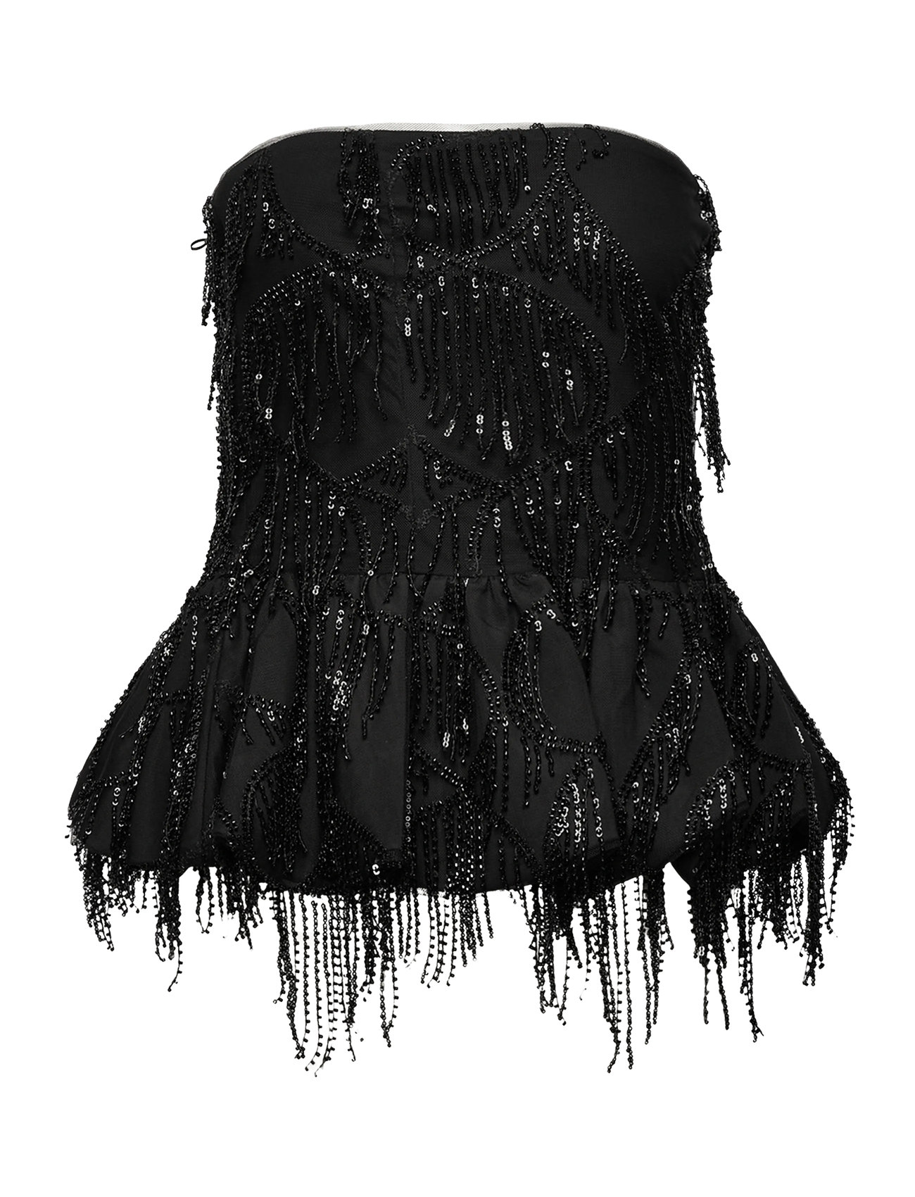 ROTATE BIRGER CHRISTENSEN Sequins Bubble Oberteil Schwarz - 40 - Damen