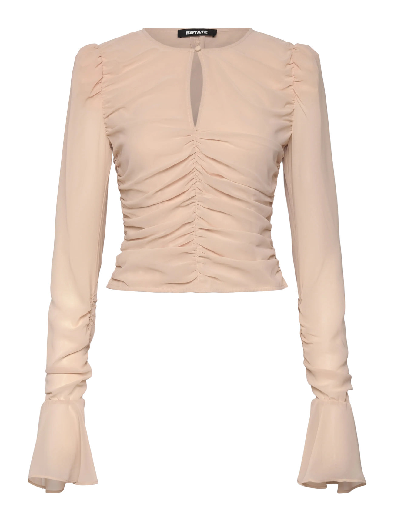ROTATE BIRGER CHRISTENSEN Chiffon Ls Oberteil Beige - 36 - Damen