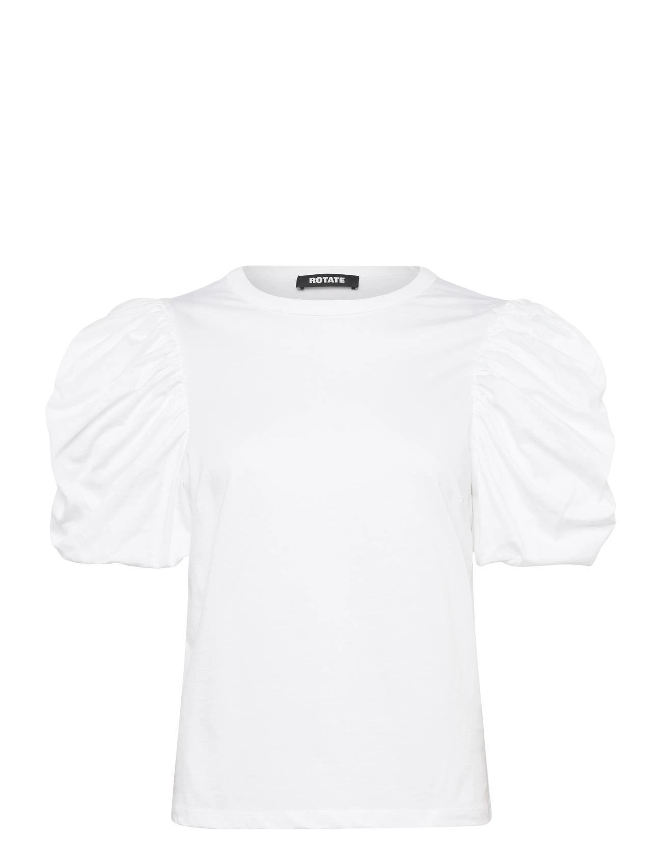 ROTATE BIRGER CHRISTENSEN Puff Sleeve T-Shirt Weiß - XL - Damen
