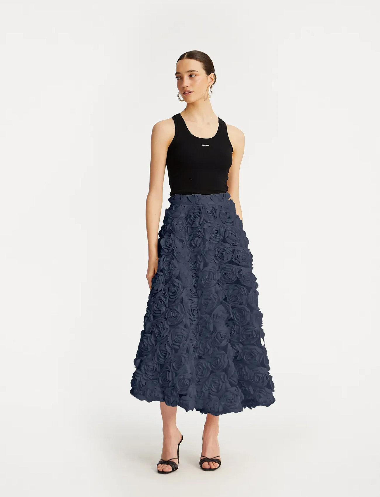 ROTATE Birger Christensen Basic Tank Top, XL, Black, T-Shirts & Toppe > Uden Ærmer, Dame