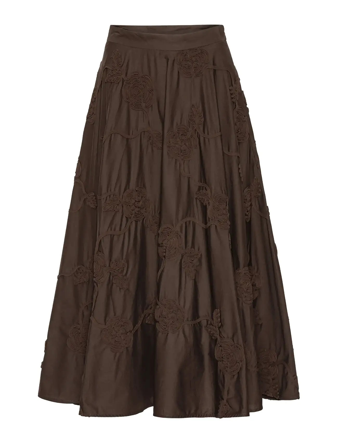 ROTATE BIRGER CHRISTENSEN Flower Maxi Rock Braun - 40 - Damen