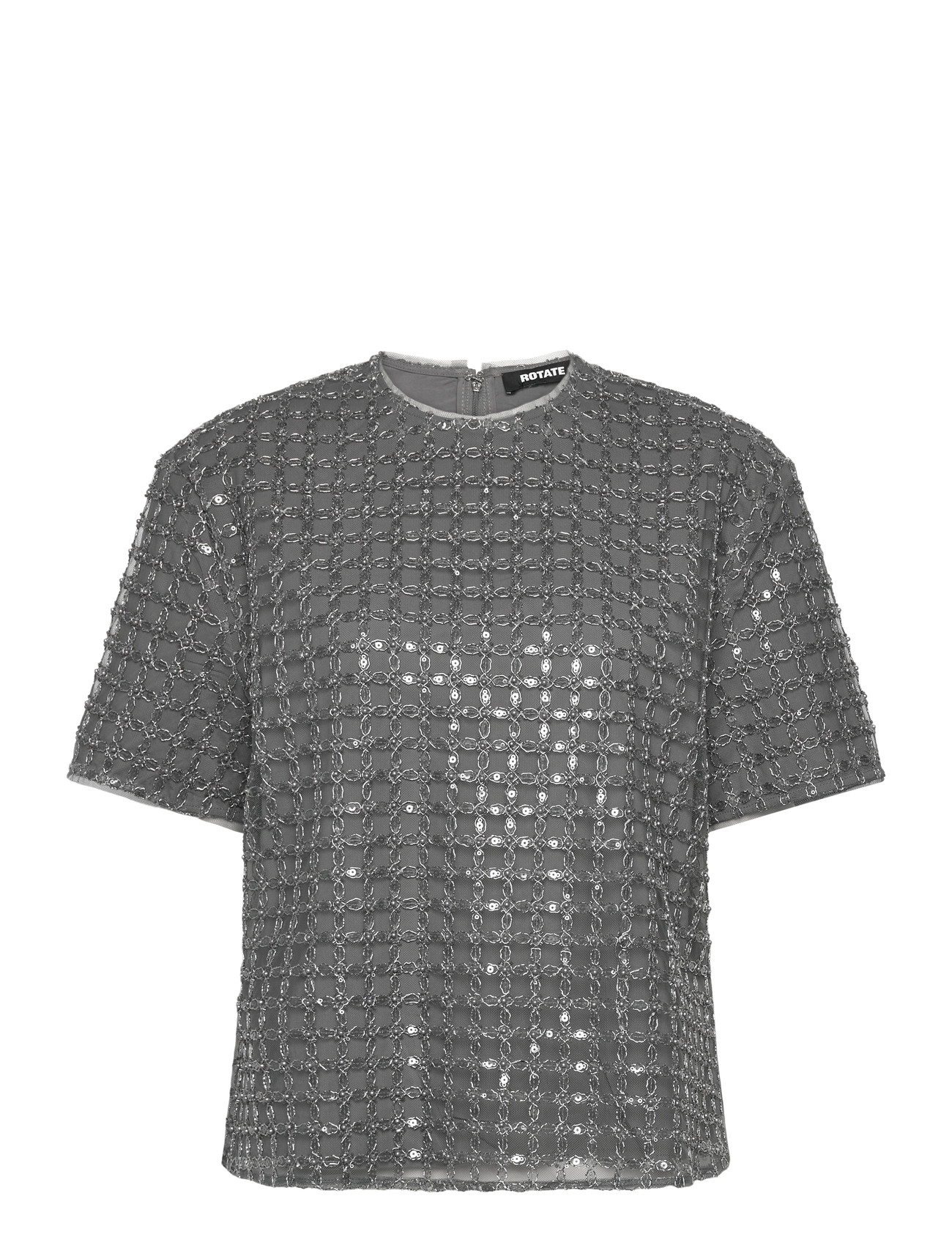 ROTATE BIRGER CHRISTENSEN Beaded Oversized Oberteil Grau - 40 - Damen