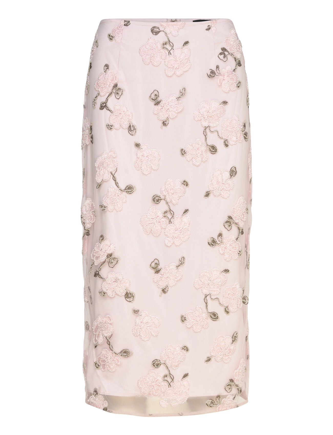 ROTATE Birger Christensen Sequin Midi Pencil Skirt, 36, Pink, Nederdele > Knælange Og Midi Nederdele, Dame