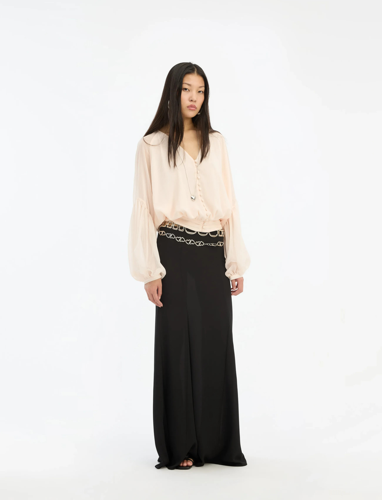 ROTATE Birger Christensen Maxi Mermaid Skirt, 42, Black, Designere > Maxi Nederdele, Dame