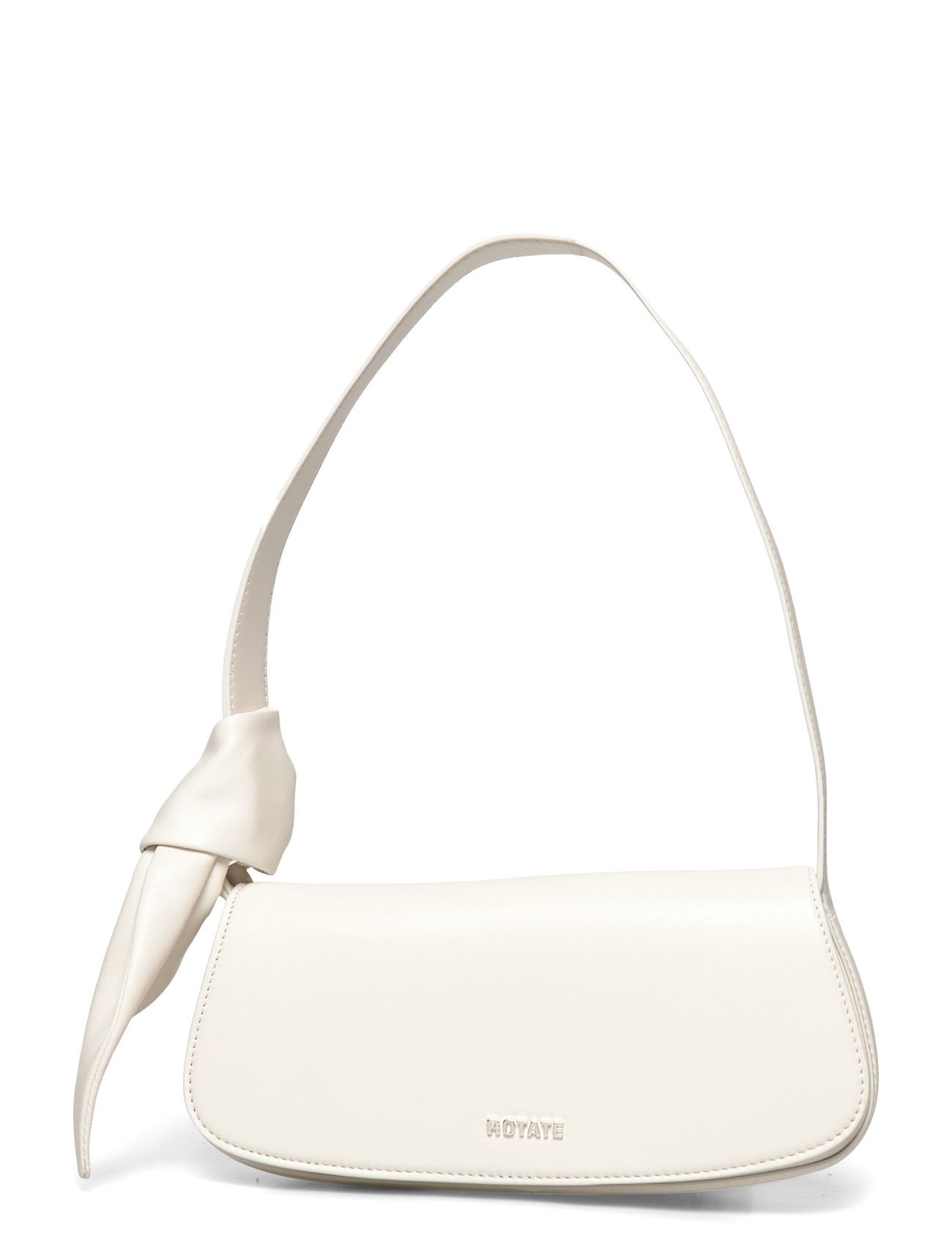 ROTATE Birger Christensen Leather Knot Strap Bag, One Size, Grey, Designere > Små Skuldertasker-Crossbody-Tasker, Dame