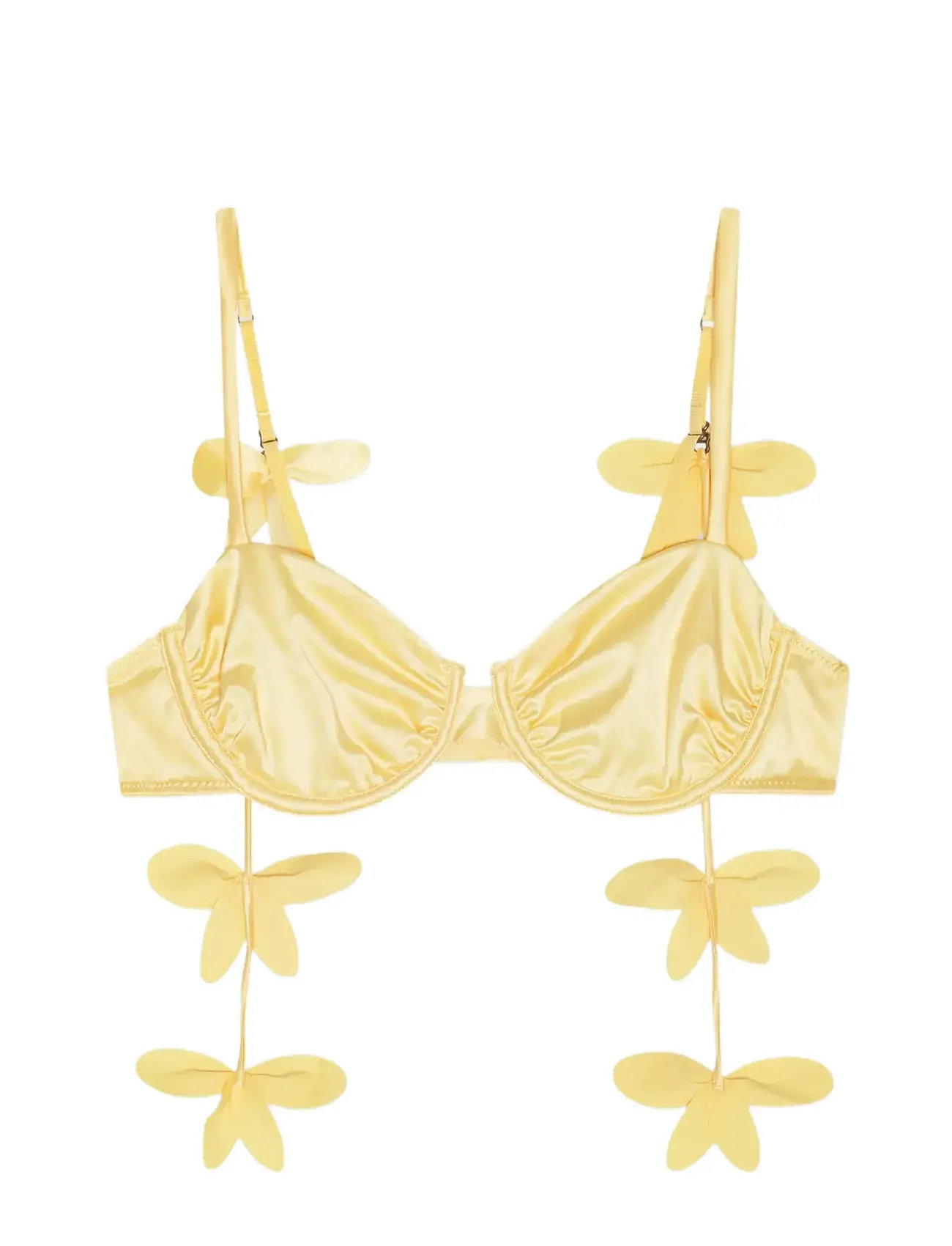 ROTATE Birger Christensen Unpadded Wire Bra, 70 C, Yellow, Bras & Overdele - Wired Bras, Dame