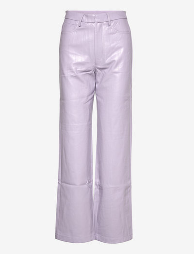 ROTIE PANTS - spodnie skórzane - heirloom lilac