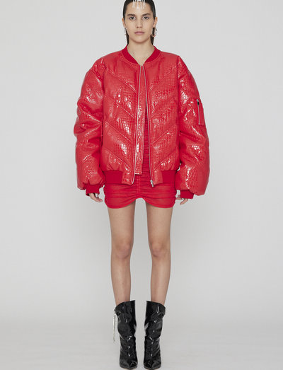 Jacket  Shiny PU - down- & padded jackets - high risk red