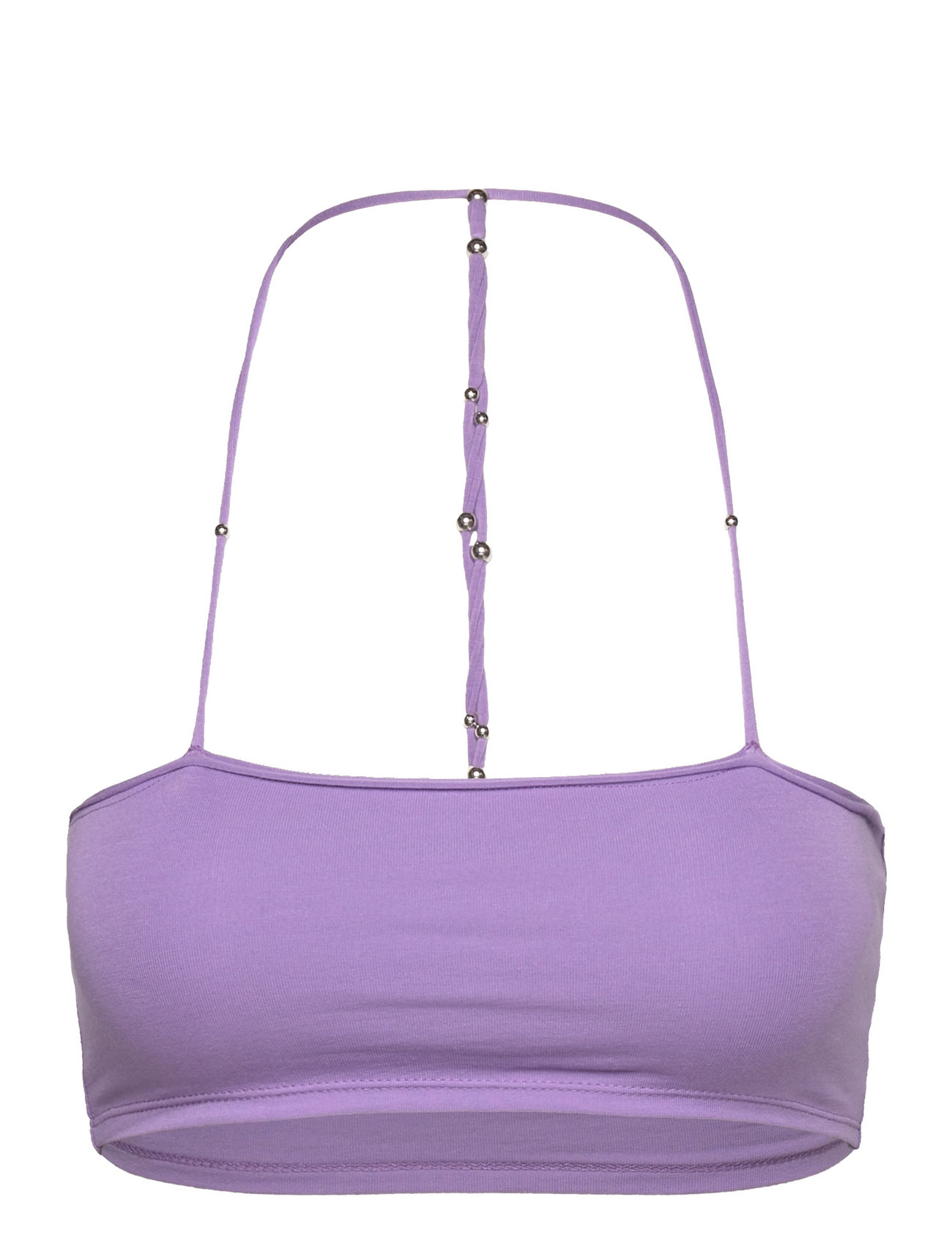 Light Jersey Cropped Top Tops Crop Tops Sleeveless Crop Tops Purple ROTATE Birger Christensen