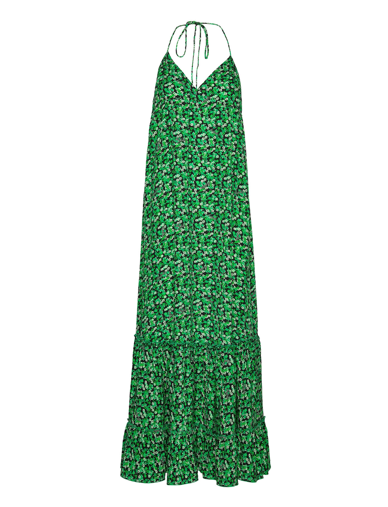 ROTATE Birger Christensen Fine Jacquard Maxi Dress Grön